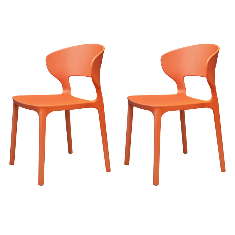 Modern Plastic Chair Open Back Indoor Dining Arm Chair for Dinning Room