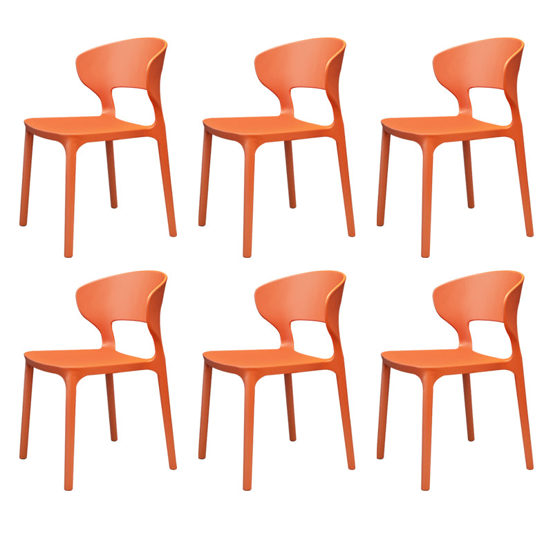 Modern Plastic Chair Open Back Indoor Dining Arm Chair for Dinning Room