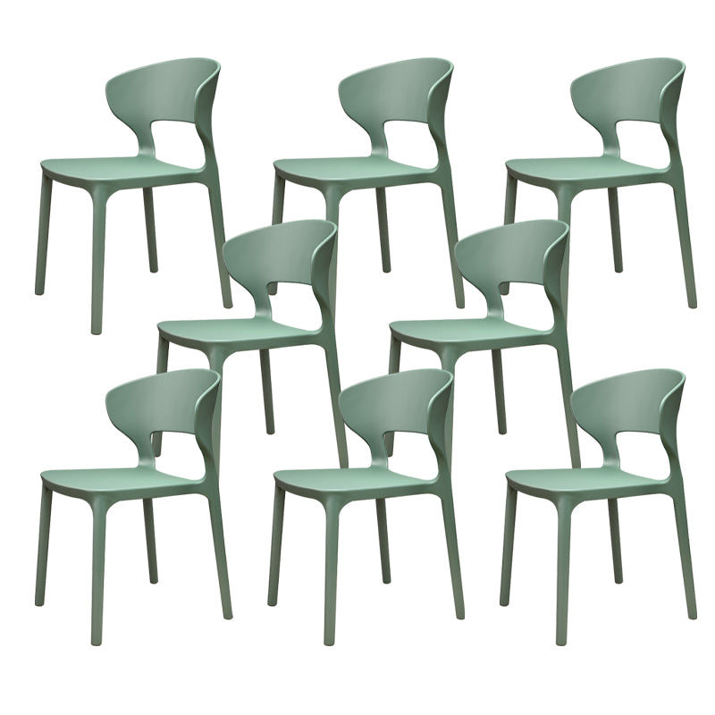 Modern Plastic Chair Open Back Indoor Dining Arm Chair for Dinning Room