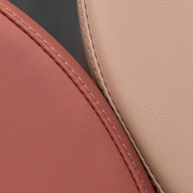 Modern Style Adjustable Counter Stool with Leather Cushion and Single Leg