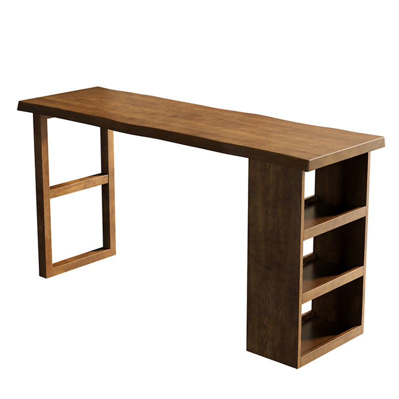 3 Pieces Counter Height Pub Set in Brown, Contemporary Solid Wood