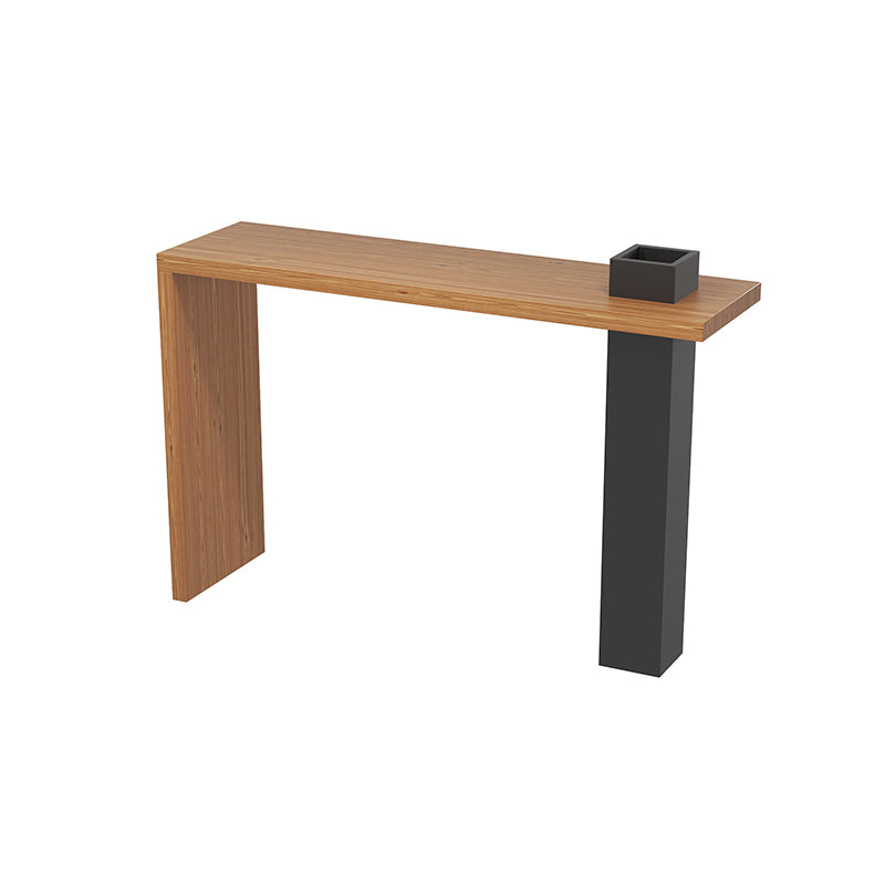 Modern Style Rectangle Solid Wood Bar Height Pub Table for Indoor