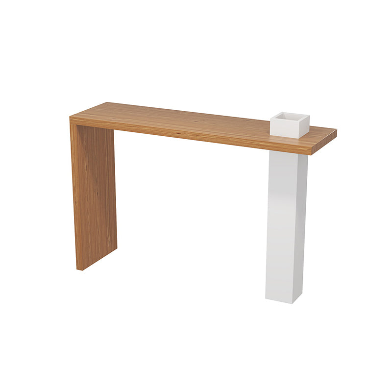 Modern Style Rectangle Solid Wood Bar Height Pub Table for Indoor