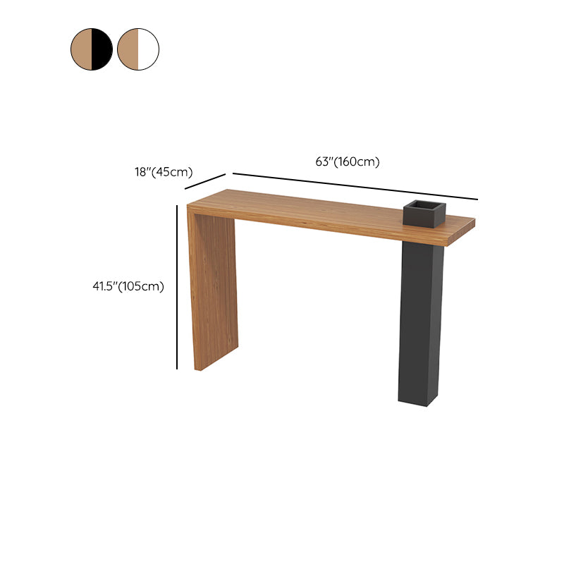 Modern Style Rectangle Solid Wood Bar Height Pub Table for Indoor