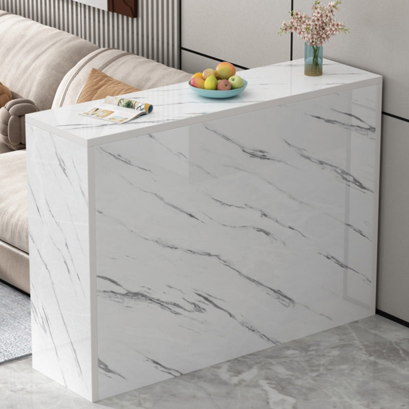 Matte Finish Manufactured Wood Pub Table Rectangle Bistro Table for Living Room