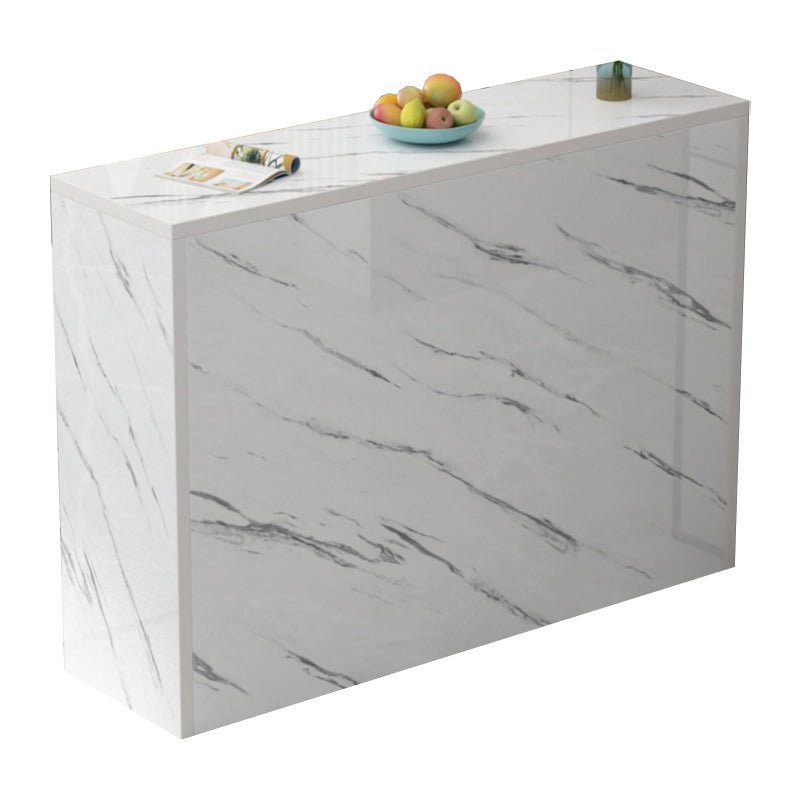 Matte Finish Manufactured Wood Pub Table Rectangle Bistro Table for Living Room