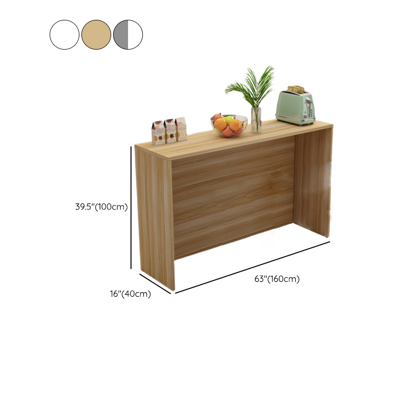 Matte Finish Manufactured Wood Pub Table Rectangle Bistro Table for Living Room