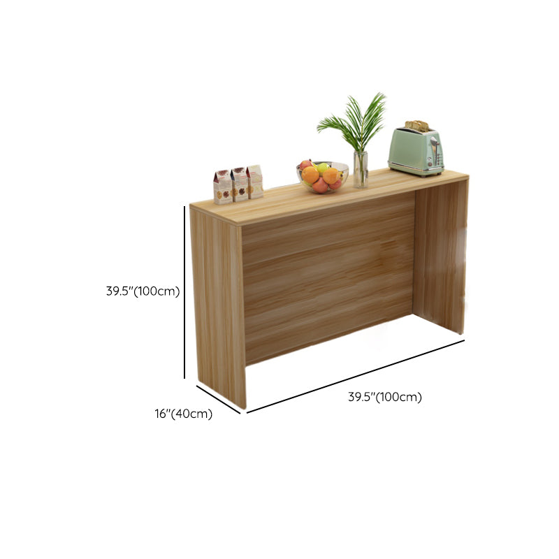 Matte Finish Manufactured Wood Pub Table Rectangle Bistro Table for Living Room