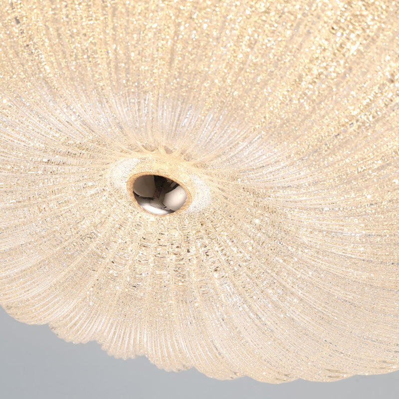 Modern Style Ceiling Mount Light Round LED with Glass Shade for Bedroom