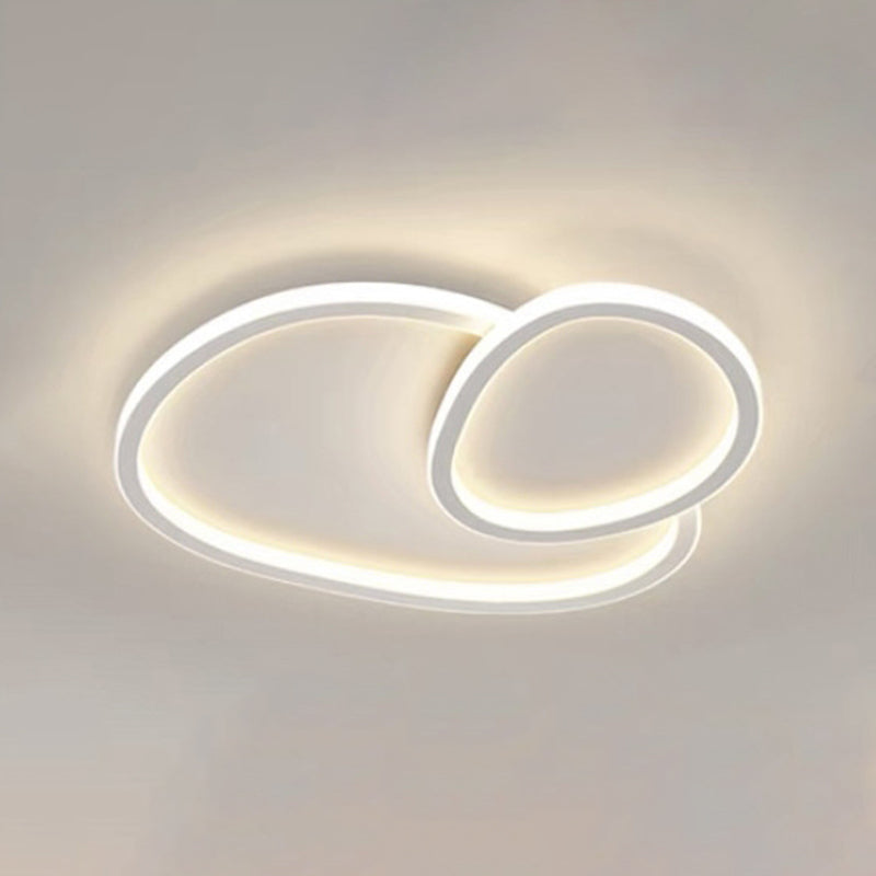 Modern Stye Ceiling Mount Light White LED with Silica Gel Shade for Bedroom