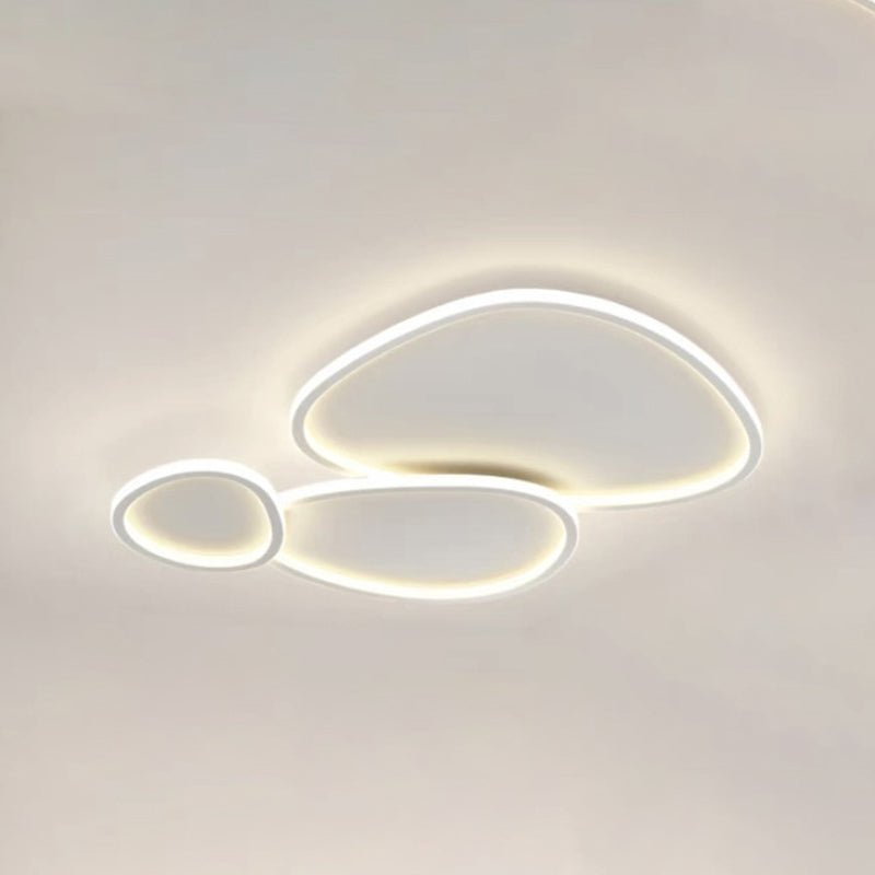 Modern Stye Ceiling Mount Light White LED with Silica Gel Shade for Bedroom