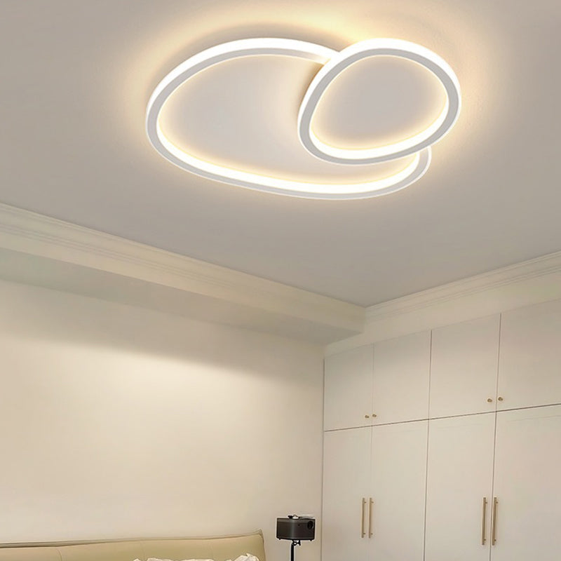 Modern Stye Ceiling Mount Light White LED with Silica Gel Shade for Bedroom