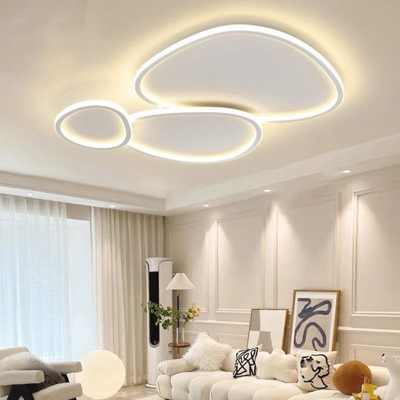 Modern Stye Ceiling Mount Light White LED with Silica Gel Shade for Bedroom