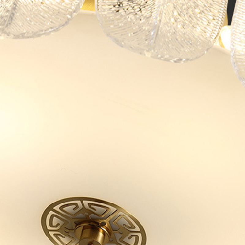 Modern Simple Round Shape Ceiling Light with Glass Shade for Living Room