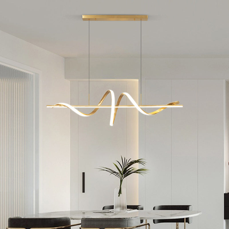 Single Black/Golden Kitchen Island Lighting Modern LED Island Pendant Lighting