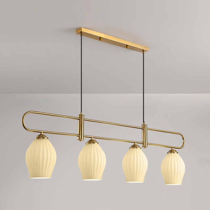 Black/White/Nickle Kitchen Island Lighting 3/4-Light Modern Island Pendant Lighting
