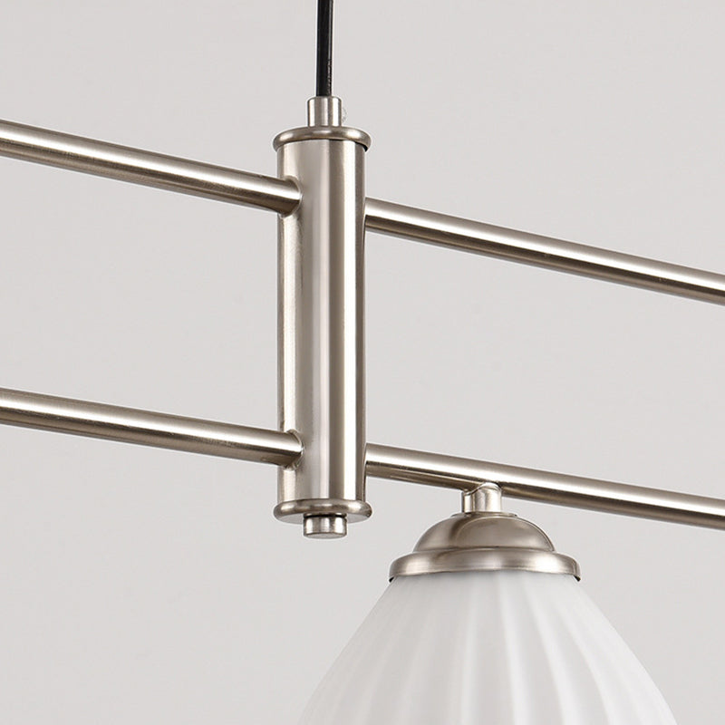 Black/White/Nickle Kitchen Island Lighting 3/4-Light Modern Island Pendant Lighting