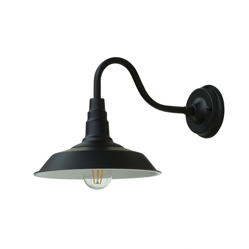 Industrial 1 Light Wall Light Fixture with Metallic Shade for Restaurant