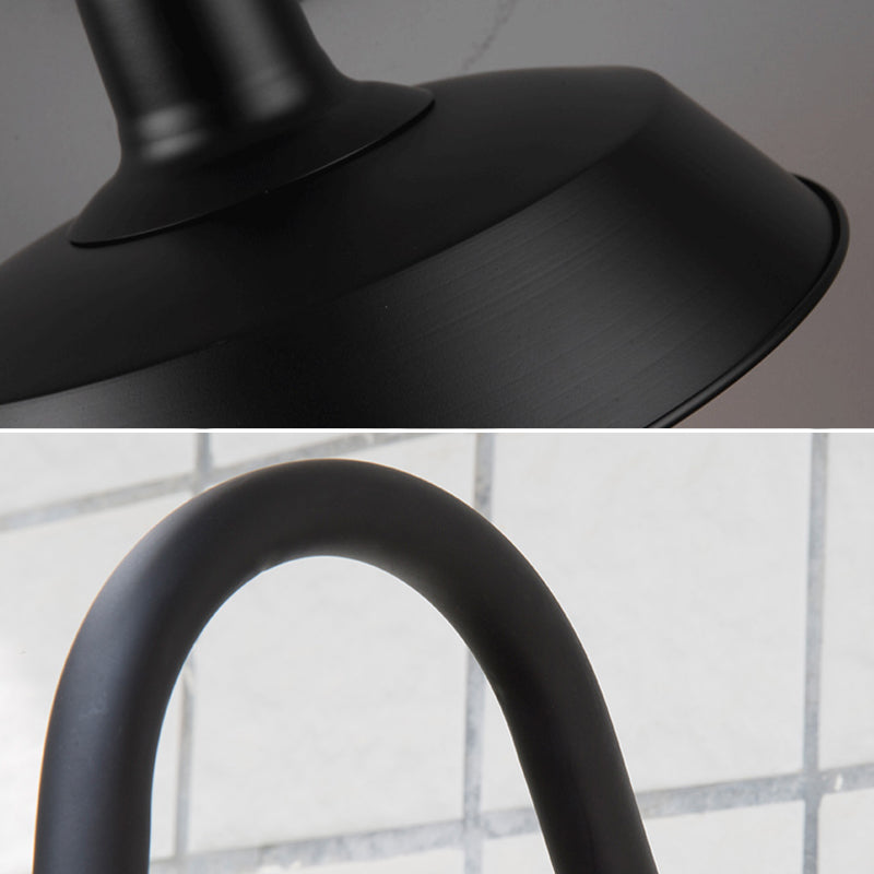 Industrial 1 Light Wall Light Fixture with Metallic Shade for Restaurant