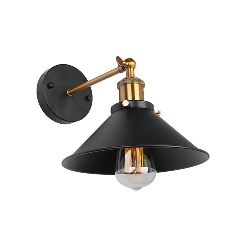 Industrial Metallic Wall Light Fixture with 1 Light for Sitting Room