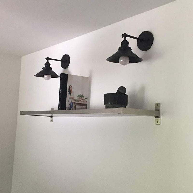 Industrial Metallic Wall Light Fixture with 1 Light for Bedroom Living Room