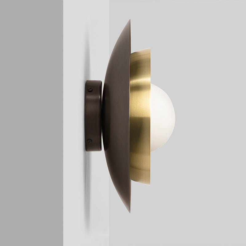 Modern 1-Light Sconce Light Fixturel Brass Wall Light Sconce for Bedroom