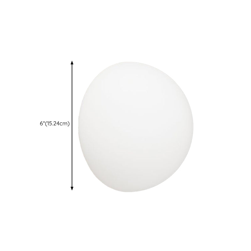 Modern White Wall Lamp Glass Wall Sconce Lighting for Bedroom