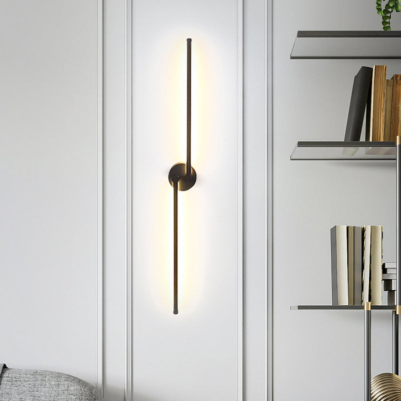 Linear Wall Lighting Industrial Metal Rotatable Wall Sconces in Black