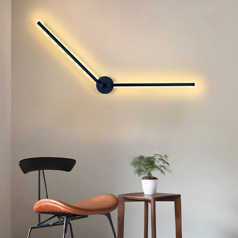 Linear Wall Lighting Industrial Metal Rotatable Wall Sconces in Black