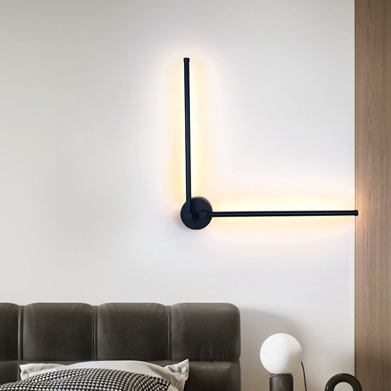 Linear Wall Lighting Industrial Metal Rotatable Wall Sconces in Black