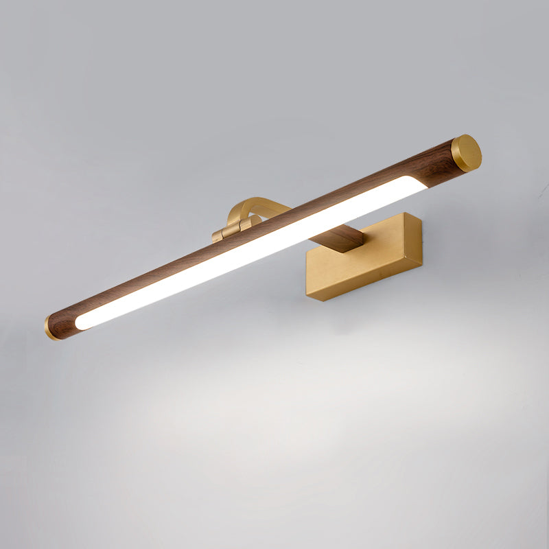 Linear Shape Metal Vanity Lights Modern Style 1 Light Vanity Light Fixtures in Brown