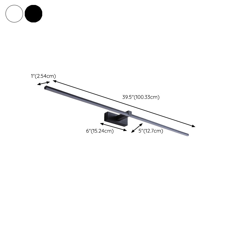 Metal Linear Shape Vanity Lights Modern Style 1 Light Vanity Light Fixtures