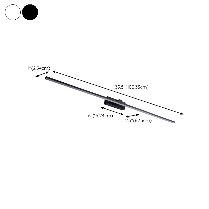 Metal Linear Shape Vanity Lights Modern Style 1 Light Vanity Light Fixtures