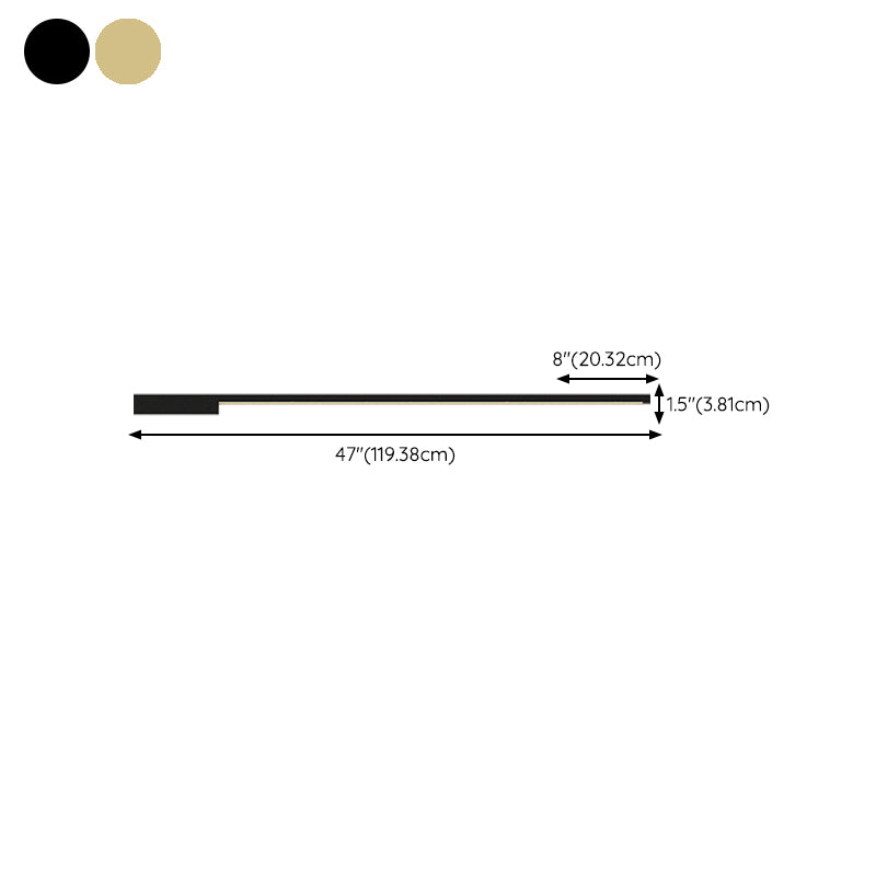 Metal Linear Shape Vanity Lights Modern Style 1 Light Vanity Light Fixtures