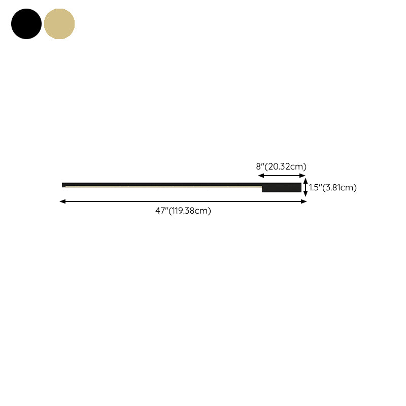 Metal Linear Shape Vanity Lights Modern Style 1 Light Vanity Light Fixtures