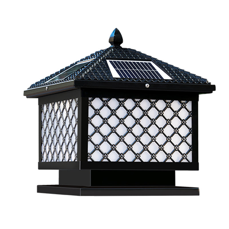 Postmodern Pillar Lamp Creative LED Solar Lighting Fixture for Garden
