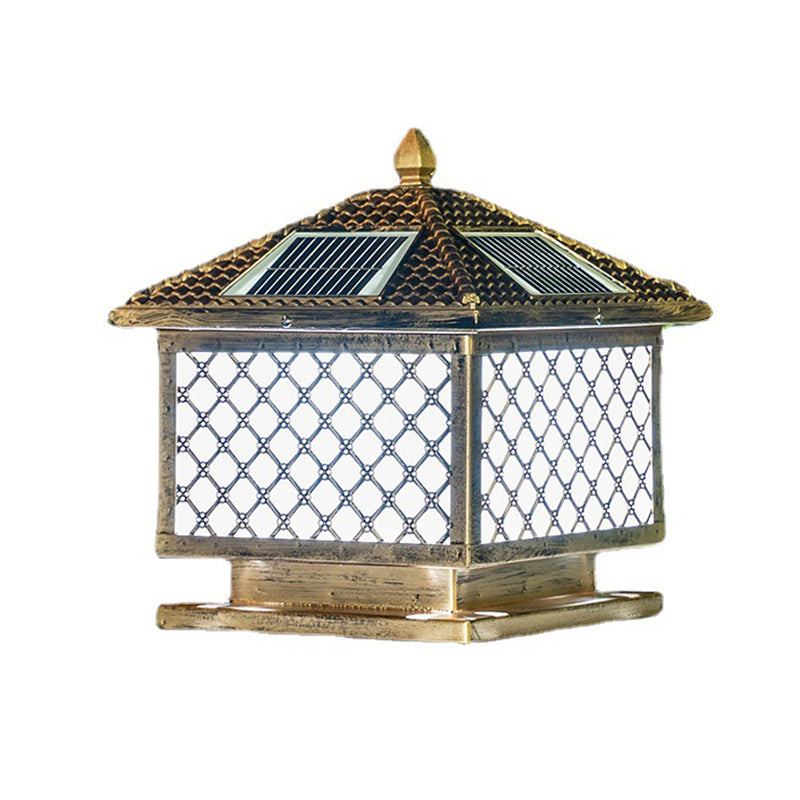 Postmodern Pillar Lamp Creative LED Solar Lighting Fixture for Garden