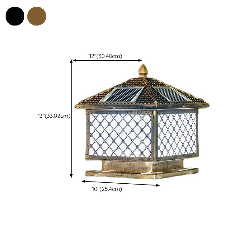 Postmodern Pillar Lamp Creative LED Solar Lighting Fixture for Garden