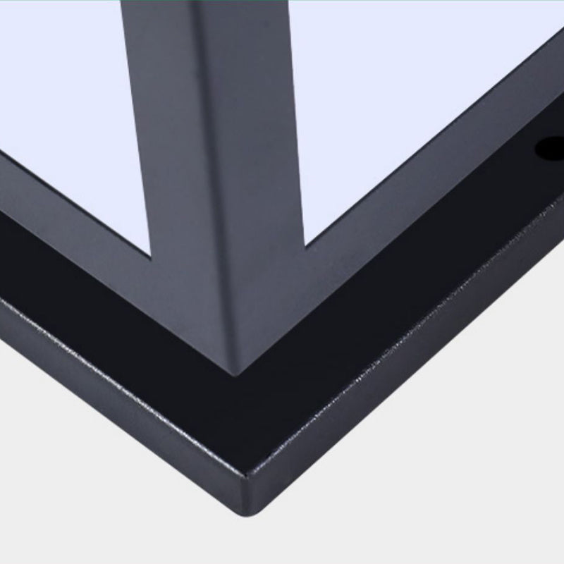 Modern Pillar Lamp Geometric LED Solar Lighting Fixture for Garden