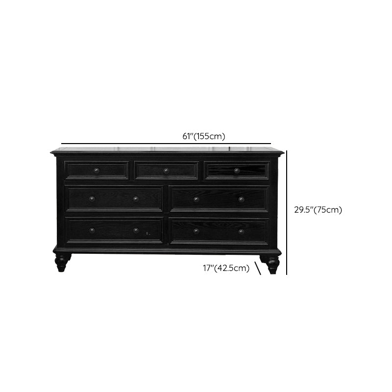 Traditional Storage Chest Solid Wood Dresser with 3/4/5/7/9/10 Drawers