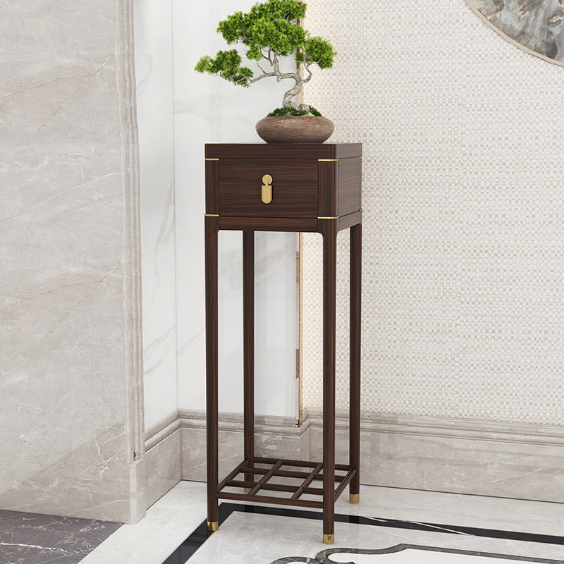 Rectangle Contemporary Console Table Wooden Console Sofa Table in Brown