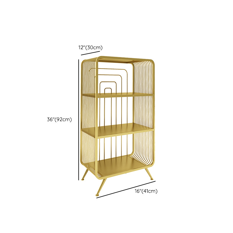 Modern Style Open Back Bookshelf Metal Bookcase for Home Office