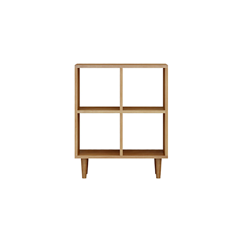 Modern Style Solid Wood Bookshelf Open Back Bookcase with Shelves