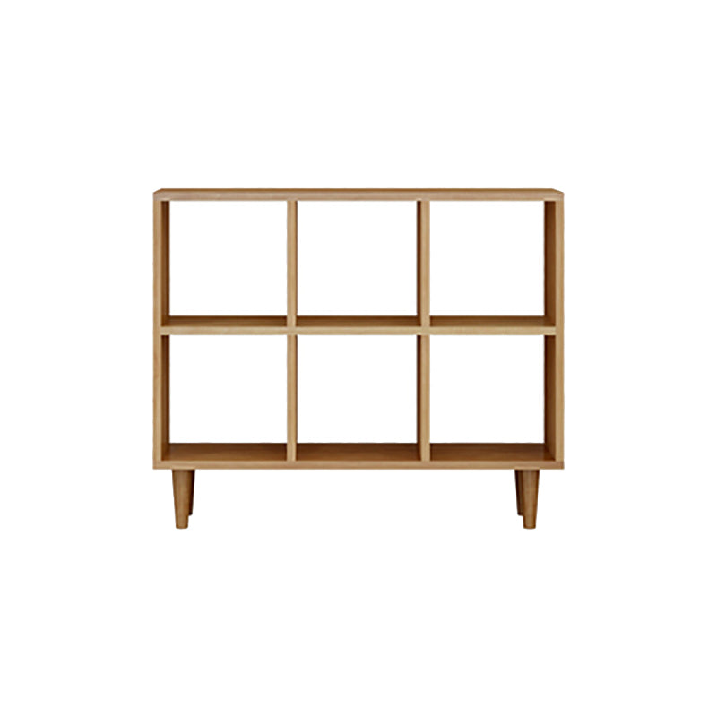 Modern Style Solid Wood Bookshelf Open Back Bookcase with Shelves