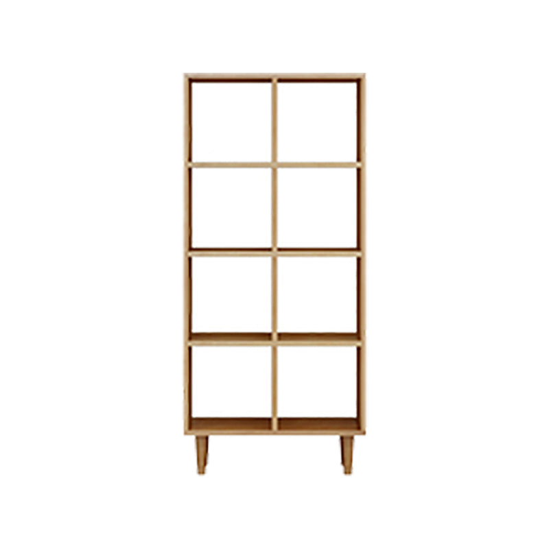 Modern Style Solid Wood Bookshelf Open Back Bookcase with Shelves