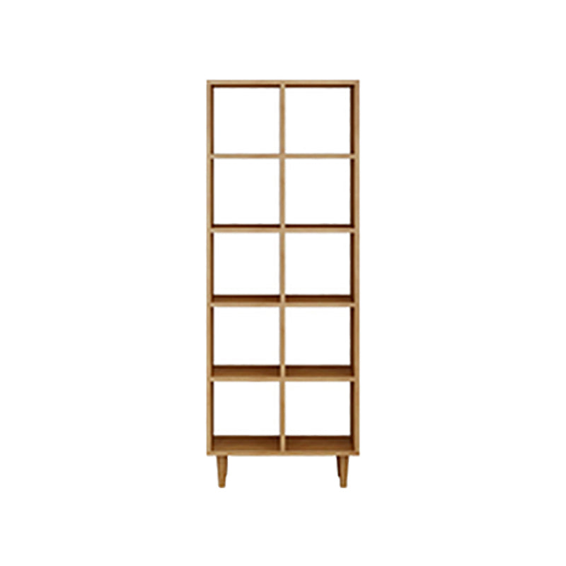Modern Style Solid Wood Bookshelf Open Back Bookcase with Shelves
