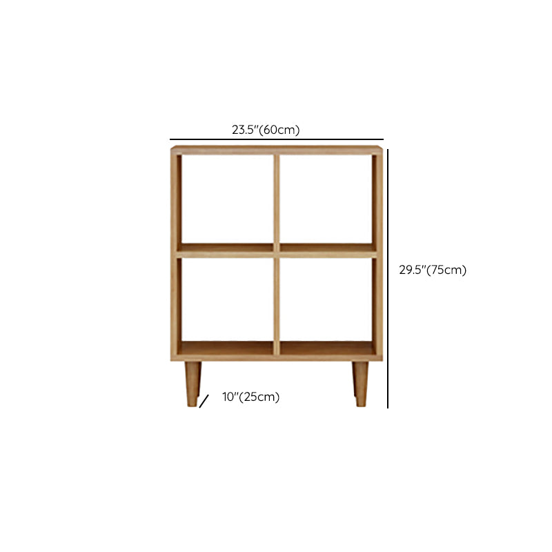 Modern Style Solid Wood Bookshelf Open Back Bookcase with Shelves