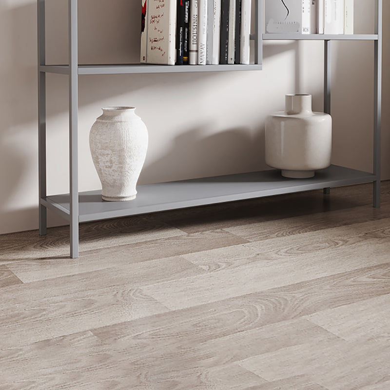 Vertical Metal Bookshelf Contemporary Open Back Bookcase with Shelves