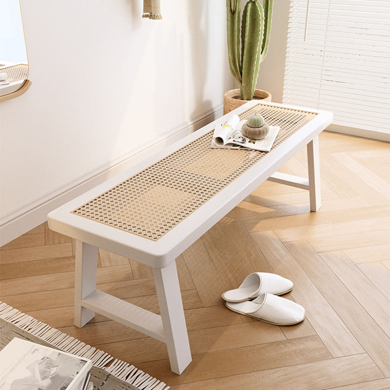 Tropical Seating Bench Rectangle Ash Wood Seating Bench for Bedroom