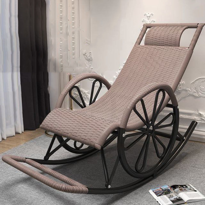 Living Room Single Lazy Chair Iron Base Leisure Rocking Chair